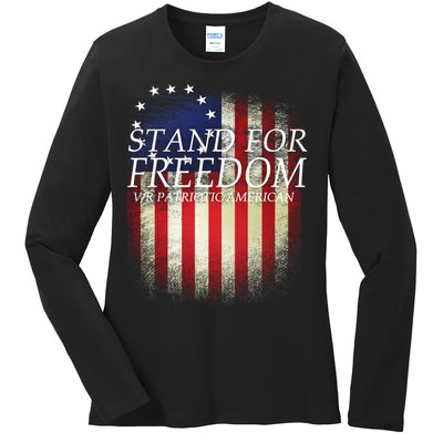 Stand For Freedom Ladies Long Sleeve Shirt