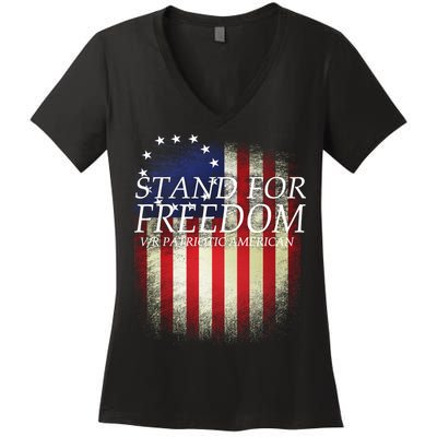 Stand For Freedom Women's V-Neck T-Shirt