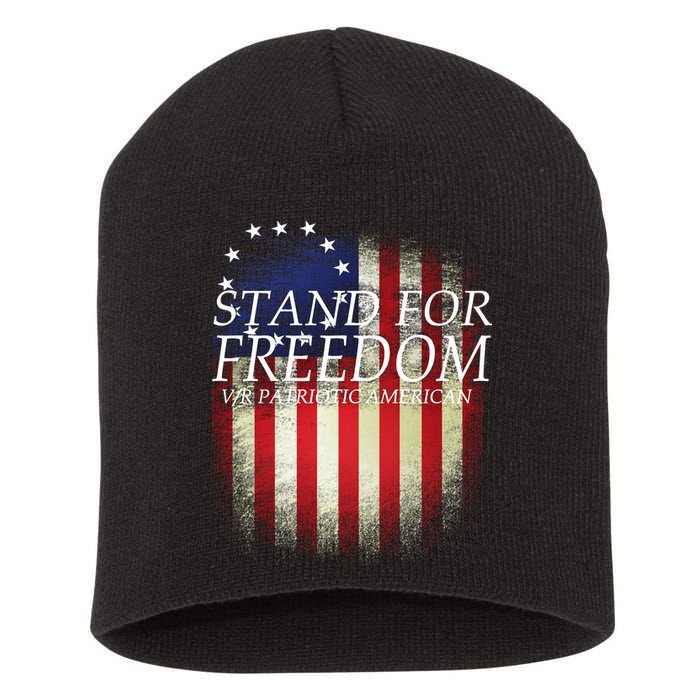 Stand For Freedom Short Acrylic Beanie