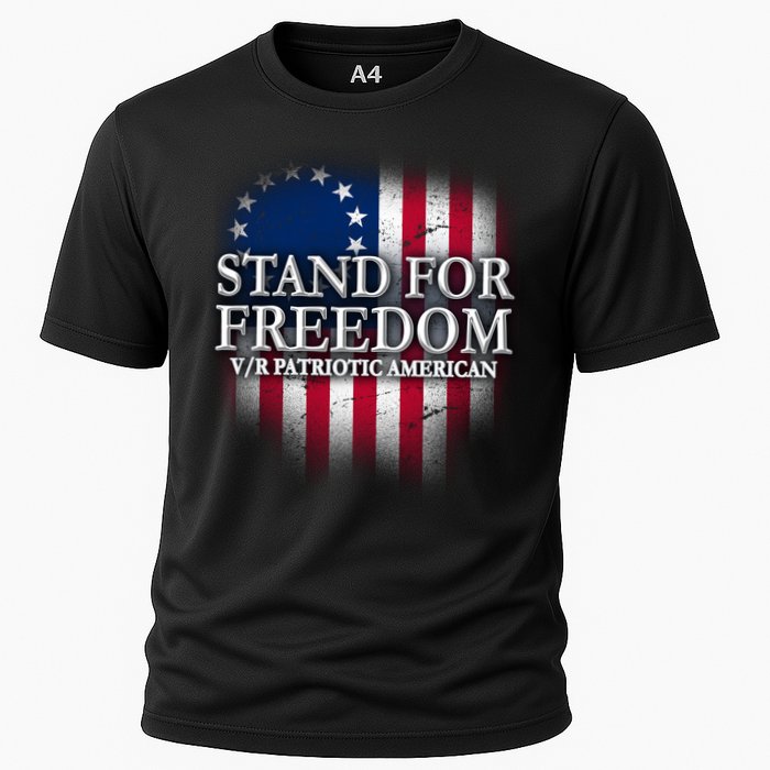 Stand For Freedom V/R Patriotic American Cooling Performance Crew T-Shirt