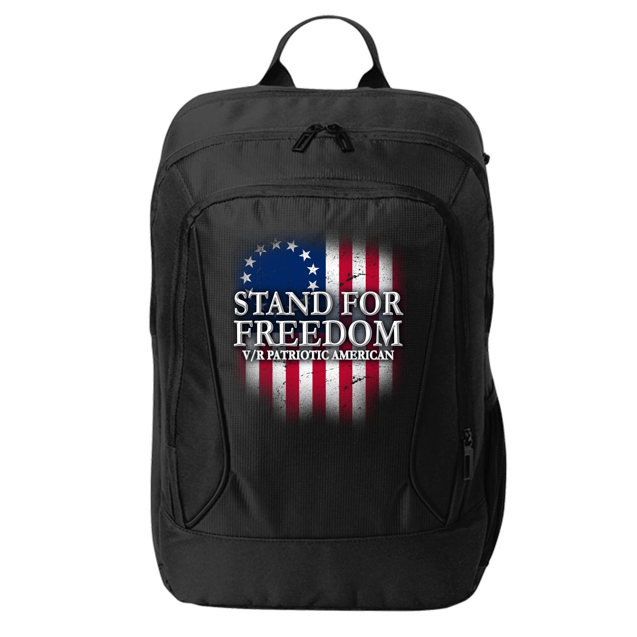 Stand For Freedom V/R Patriotic American City Backpack
