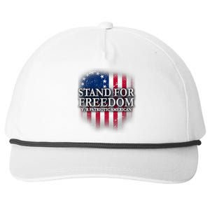 Stand For Freedom V/R Patriotic American Snapback Five-Panel Rope Hat