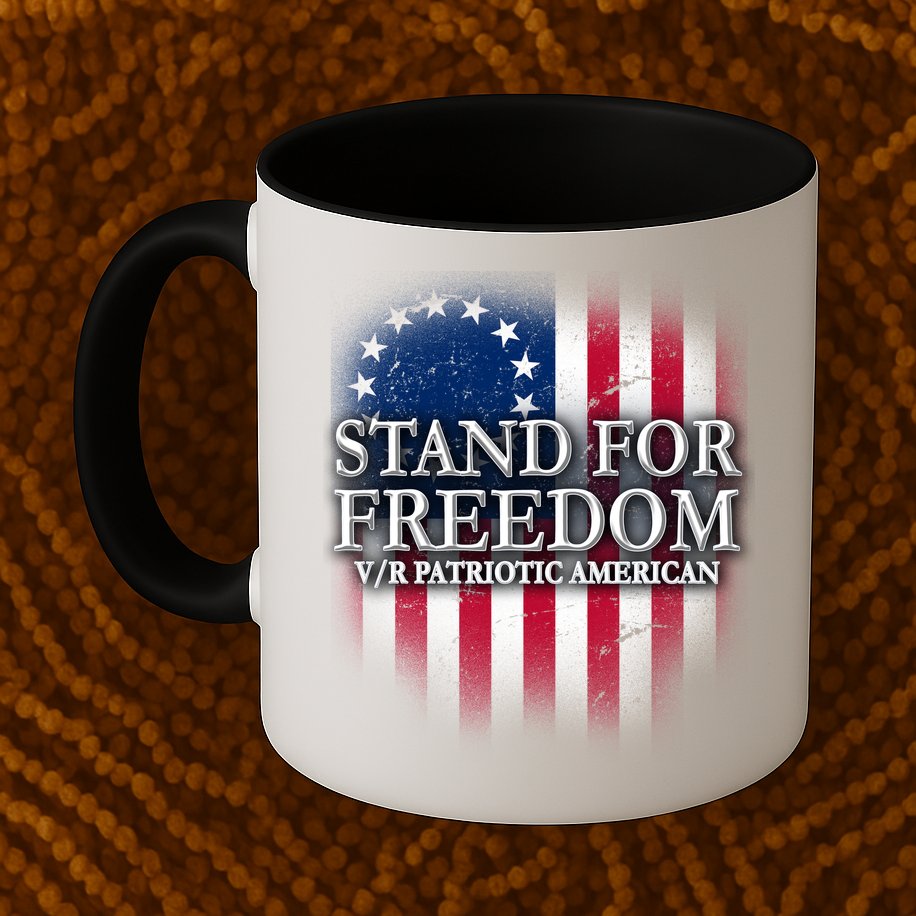 Stand For Freedom V/R Patriotic American Mug