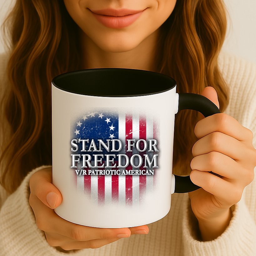 Stand For Freedom V/R Patriotic American Mug