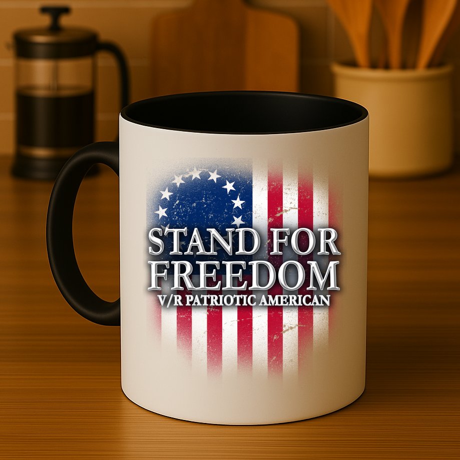 Stand For Freedom V/R Patriotic American Mug