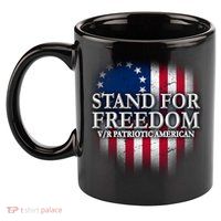 Stand For Freedom V/R Patriotic American 11oz C Handle Ceramic Mug