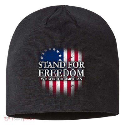 Stand For Freedom V/R Patriotic American Sustainable Beanie
