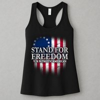 Stand For Freedom V/R Patriotic American Womens Tank Top