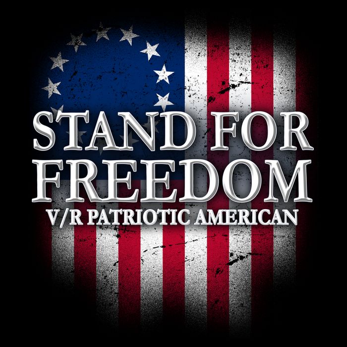 Stand For Freedom V/R Patriotic American Tie-Dye T-Shirt