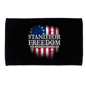 Stand For Freedom V/R Patriotic American Microfiber Hand Towel