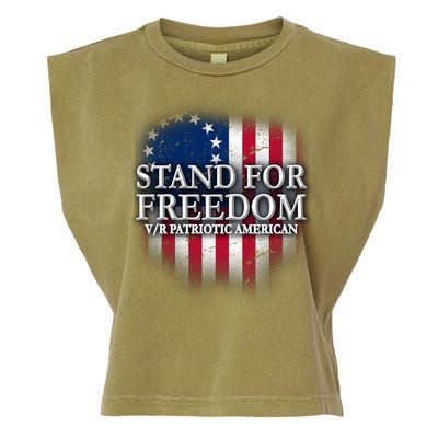 Stand For Freedom V/R Patriotic American Garment-Dyed Women's Muscle Tee