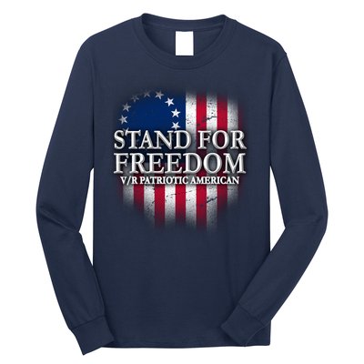 Stand For Freedom V/R Patriotic American Long Sleeve Shirt