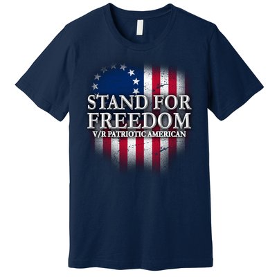 Stand For Freedom V/R Patriotic American Premium T-Shirt