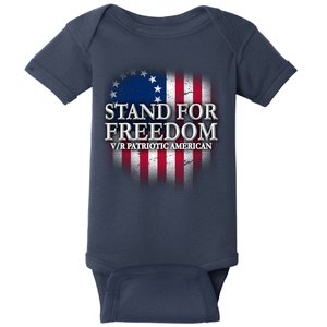 Stand For Freedom V/R Patriotic American Baby Bodysuit