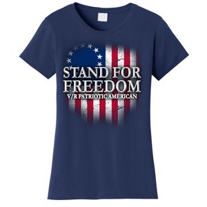 Stand For Freedom V/R Patriotic American Women's T-Shirt