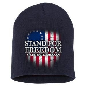 Stand For Freedom V/R Patriotic American Short Acrylic Beanie