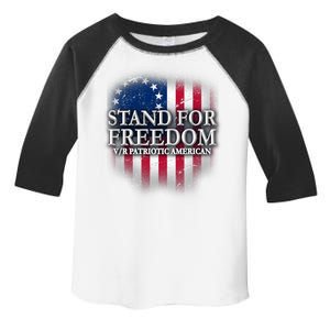 Stand For Freedom V/R Patriotic American Toddler Fine Jersey T-Shirt