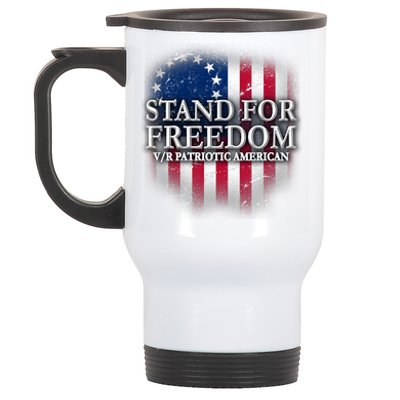 Stand For Freedom V/R Patriotic American Stainless Steel Travel Mug