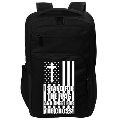 Stand For the Flag and Kneel for the Cross USA Flag Impact Tech Backpack