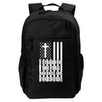Stand For the Flag and Kneel for the Cross USA Flag Backpack