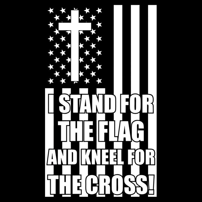 Stand For the Flag and Kneel for the Cross USA Flag Backpack
