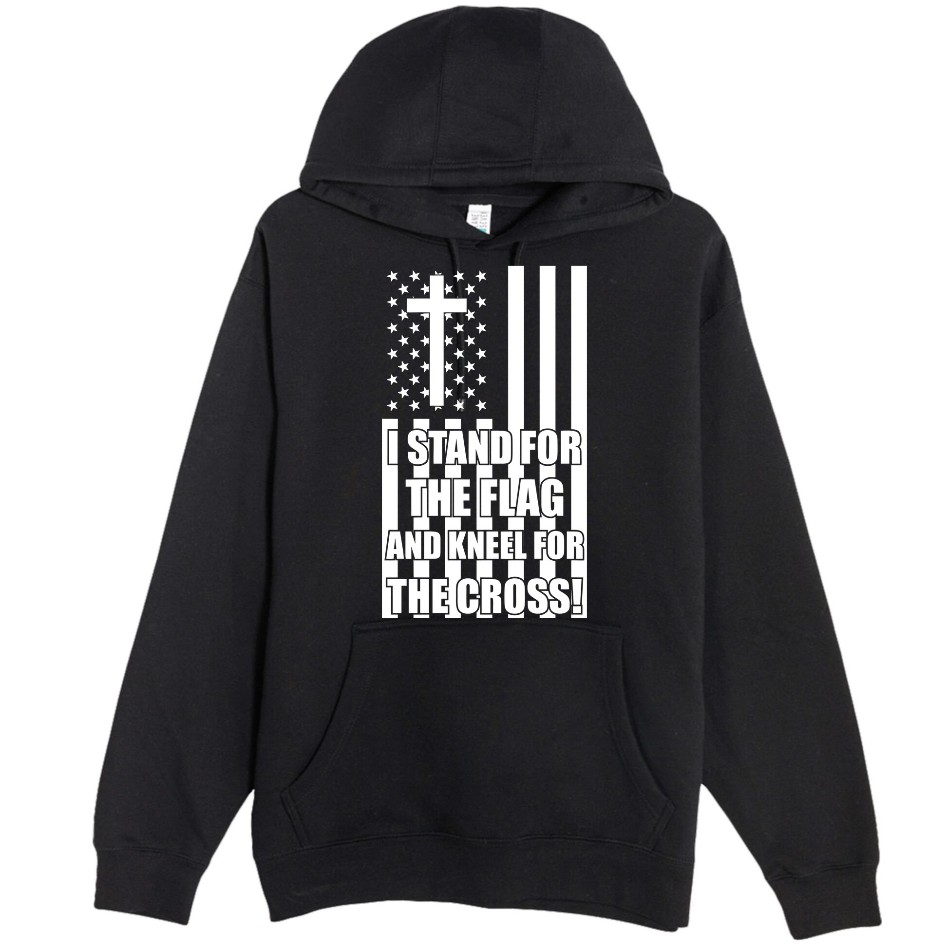 Stand For the Flag and Kneel for the Cross USA Flag Premium Pullover Hoodie
