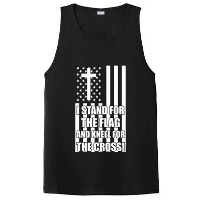 Stand For the Flag and Kneel for the Cross USA Flag PosiCharge Competitor Tank