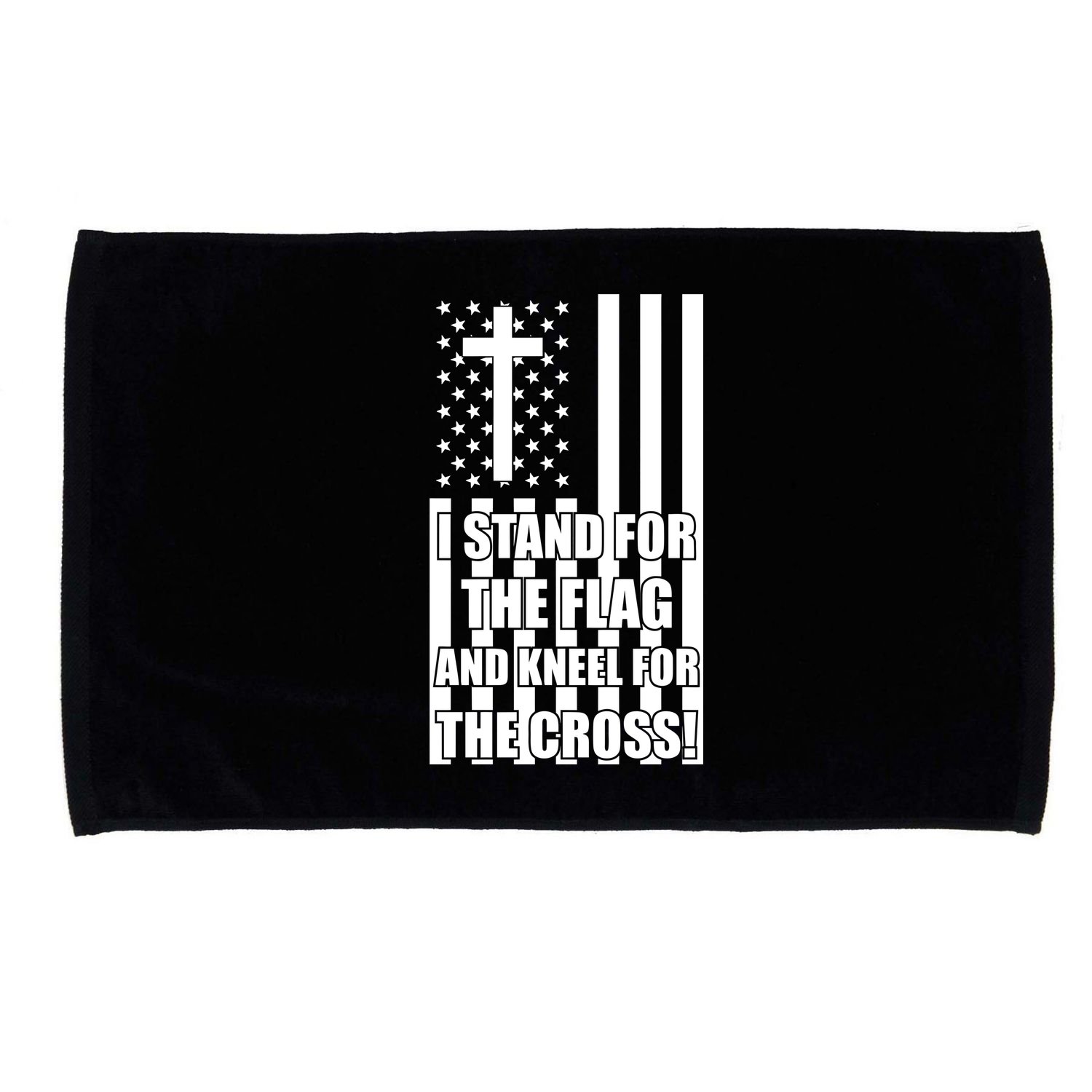 Stand For the Flag and Kneel for the Cross USA Flag Microfiber Hand Towel