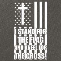 Stand For the Flag and Kneel for the Cross USA Flag Cotton Canvas Backpack