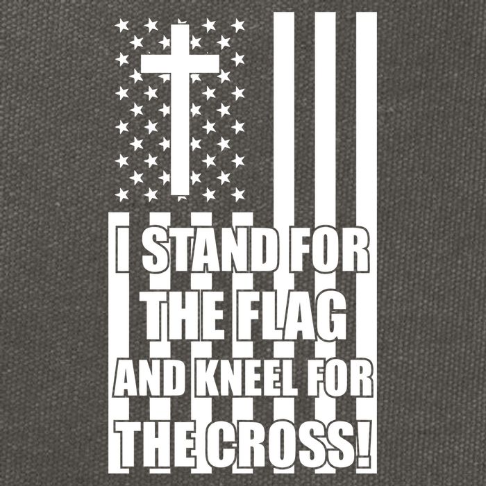 Stand For the Flag and Kneel for the Cross USA Flag Cotton Canvas Backpack