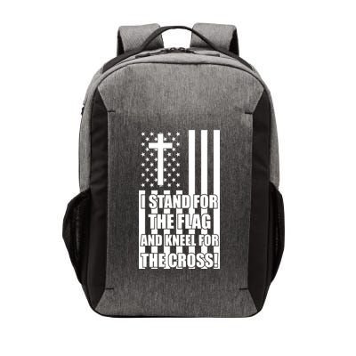 Stand For the Flag and Kneel for the Cross USA Flag Vector Backpack