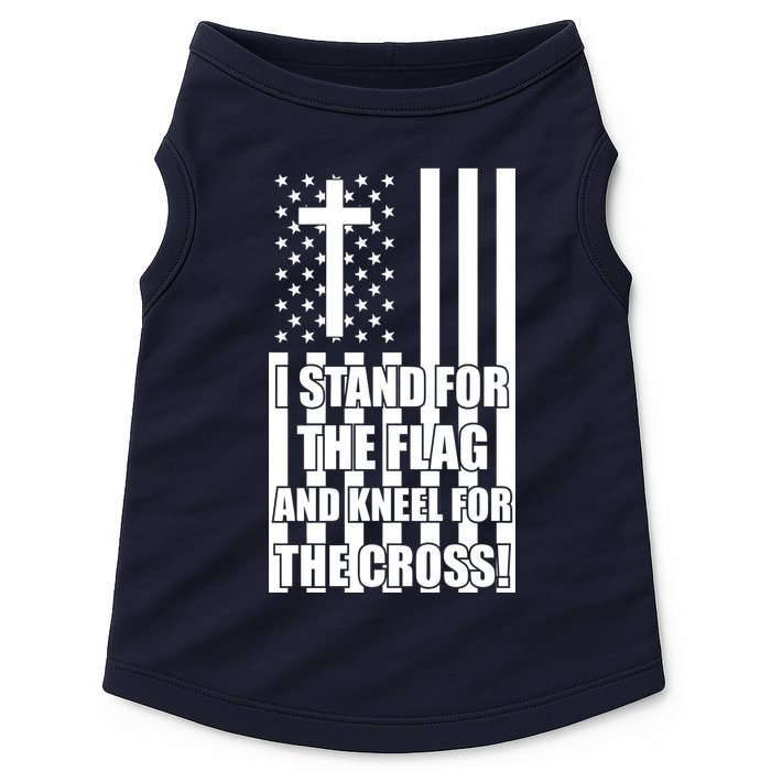 Stand For the Flag and Kneel for the Cross USA Flag Doggie Tank