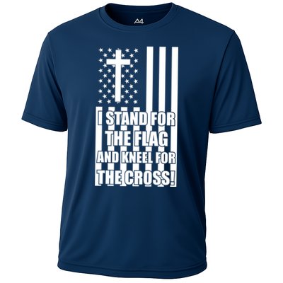 Stand For the Flag and Kneel for the Cross USA Flag Performance Shirt