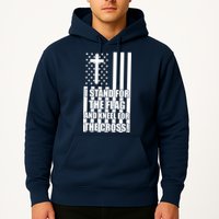 Stand For the Flag and Kneel for the Cross USA Flag Hoodie