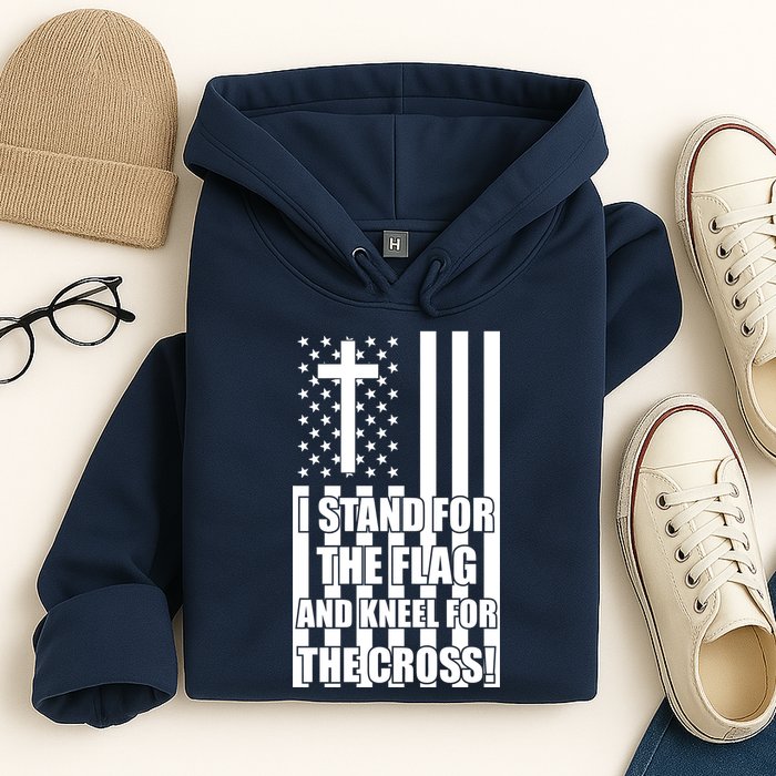 Stand For the Flag and Kneel for the Cross USA Flag Hoodie