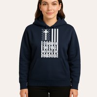 Stand For the Flag and Kneel for the Cross USA Flag Hoodie