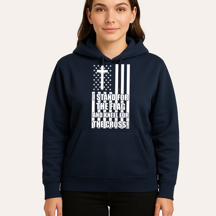 Stand For the Flag and Kneel for the Cross USA Flag Hoodie