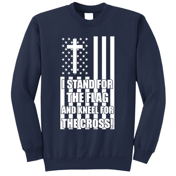 Stand For the Flag and Kneel for the Cross USA Flag Sweatshirt