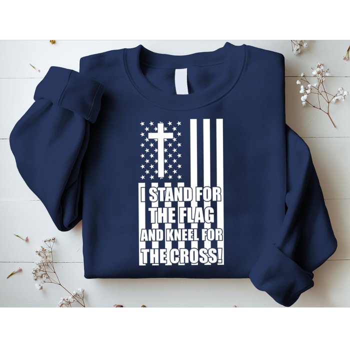 Stand For the Flag and Kneel for the Cross USA Flag Sweatshirt