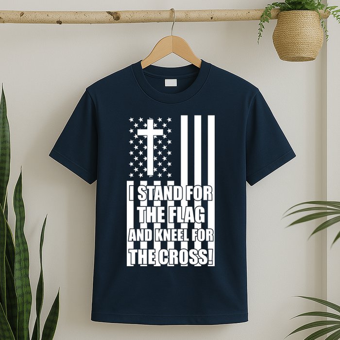 Stand For the Flag and Kneel for the Cross USA Flag T-Shirt