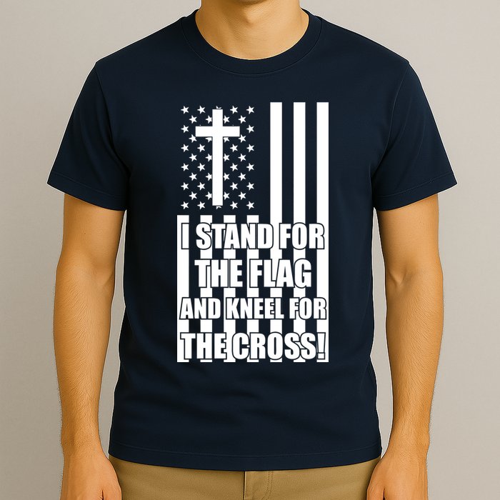 Stand For the Flag and Kneel for the Cross USA Flag T-Shirt