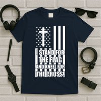 Stand For the Flag and Kneel for the Cross USA Flag T-Shirt
