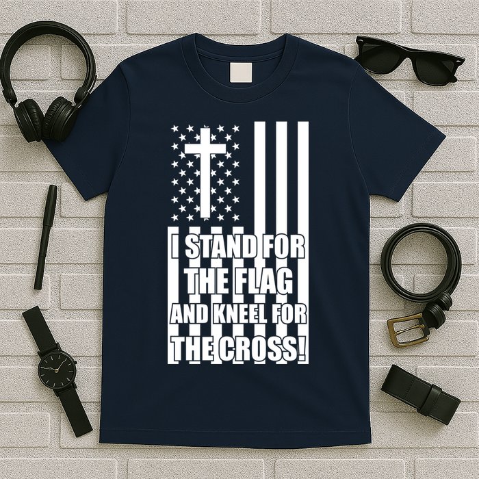 Stand For the Flag and Kneel for the Cross USA Flag T-Shirt
