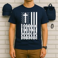 Stand For the Flag and Kneel for the Cross USA Flag T-Shirt