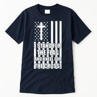 Stand For the Flag and Kneel for the Cross USA Flag Tall T-Shirt