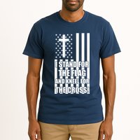 Stand For the Flag and Kneel for the Cross USA Flag Tall T-Shirt