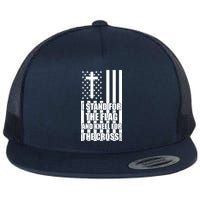 Stand For the Flag and Kneel for the Cross USA Flag Flatbill Hat