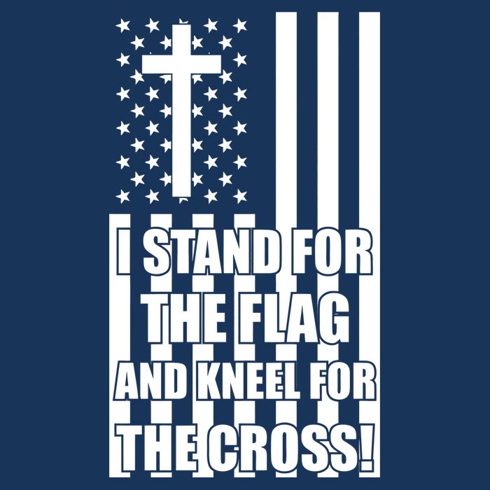 Stand For the Flag and Kneel for the Cross USA Flag 16 in Basic Backpack
