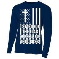 Stand For the Flag and Kneel for the Cross USA Flag Cooling Performance Long Sleeve Crew