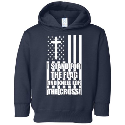 Stand For the Flag and Kneel for the Cross USA Flag Toddler Hoodie
